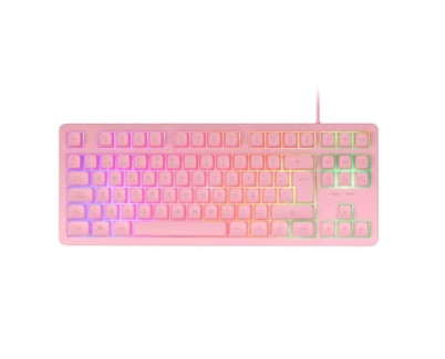 Mars Gaming MK023 Teclado Gaming - Tecnologia H-Mech RED - Iluminacion FRGB - Anti-Ghosting - Compatibilidad Universal - Estructura Robusta - Color Rosa