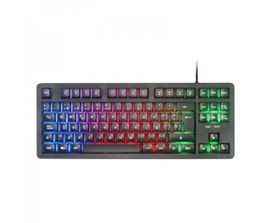 Mars Gaming MK023 Teclado Gaming - Tecnologia H-Mech RED - Iluminacion FRGB LED - Anti-Ghosting - Compatibilidad Universal - Estructura Robusta - Color Negro