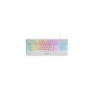 Mars Gaming MK124 Teclado Completo Hibrido H-Mech - Almohadilla Integrada - Disposicion QWERTY ES - Iluminacion FRGB - 450x181x36mm - Color Blanco