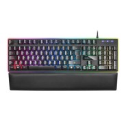 Mars Gaming MK320 Teclado Hibrido USB - Retroiluminacion LED RGB - Reposamuñecas Acolchado - Antighosting - Cable de 1.50m