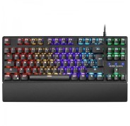 Mars Gaming MKXTKL Teclado Mecanico - Diseño TKL Compacto - Iluminacion RGB Multiefectos - Switches OUTEMU SQ - Reposamuñecas Ergonomico Extraible - Color Negro