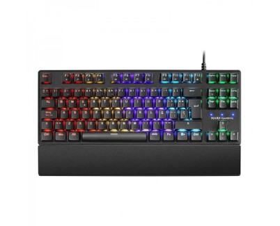 Mars Gaming MKXTKL Teclado Mecanico - Ultracompacto TKL - Switches OUTEMU SQ - Retroiluminacion RGB - Reposamuñecas Ergonomico Extraible - Color Negro
