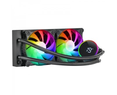 Mars Gaming ML-LCD240 Sistema de Refrigeracion Liquida - Ventiladores ARGB - Opti-chamber 3rd Gen - TDP 500W - Pantalla LCD de Temperatura - Multisocket Universal - Color Negro