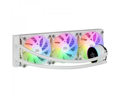Mars Gaming ML-LCD360 Refrigeracion Liquida ARGB - Tres Ventiladores 120mm - Pantalla LCD Temperatura - Compatibilidad Multisocket - TDP 600W - Tubos Teflon - Color Blanco
