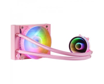 Mars Gaming ML-ONE120 Kit de Refrigeracion Liquida - Potencia 200W - Espejo Infinito FRGB - Bomba OPTI-CHAMBER - Ventilador Silencioso FDB - Compatibilidad Universal - Color Rosa