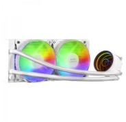 Mars Gaming ML-ONE240 Kit de Refrigeracion Liquida - Potencia 400W - Espejo Infinito FRGB - Bomba OPTI-CHAMBER - Ventiladores Silenciosos FDB - Compatibilidad Universal - Color Blanco