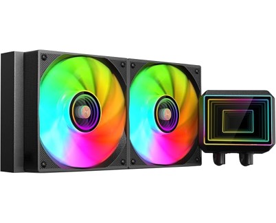 Mars Gaming ML-TWO240 Kit de Refrigeracion Liquida - Potencia 450W - Iluminacion ARGB Infinity Mirror - Bomba Opti-Chamber - Color Negro