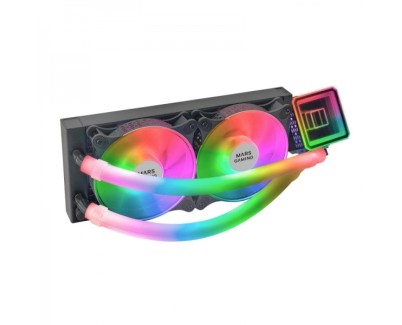 Mars Gaming ML-ULTRA240 Kit de Refrigeracion Liquida - Iluminacion ARGB 360º - Bomba OPTI-CHAMBER 3rd GEN - TDP 500W - Compatibilidad Universal - Ventiladores Silenciosos - Color Negro
