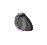 Mars Gaming MM-SK Raton Gaming Inalambrico Vertical para Diestros - Sensor 8400dpi - Bluetooth 5.1 - RF 2.4Ghz - Switches HUANO - Iluminacion RGB - 109x73x76mm - Color Negro