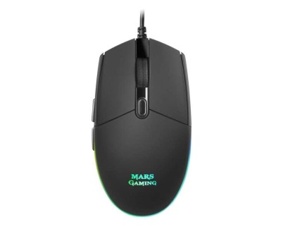 Mars Gaming MMG Raton Gaming USB 3200dpi - 6 Botones - Iluminacion LED RGB - Uso Diestro - Cable de 1.60m