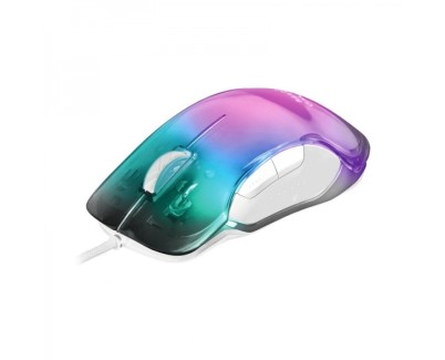Mars Gaming MMGLOW Raton Gaming - Ultraligero 75g - Iluminacion RGB CHROMA-GLOW - Sensor 12800 DPI - Switches HUANO - Cable Feather Paracord - Color Varios