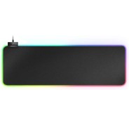 Mars Gaming MMPRGB2 Alfombrilla RGB XXL con HUB USB2.0 - Deslizamiento Nanotextil - Iluminacion RGB Control - Diseño XXL - 2 Puertos USB - Resistente y Flexible - 800x300mm - Color Negro