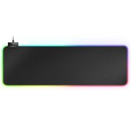 Mars Gaming MMPRGB2 Alfombrilla RGB XXL con HUB USB2.0 - Deslizamiento Nanotextil - Iluminacion RGB Control - Diseño XXL - 2 Puertos USB - Resistente y Flexible - 800x300mm - Color Negro