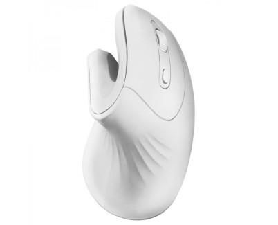Mars Gaming MMW-ERGOPRO Raton Inalambrico Vertical - Sensor Optico 3200 DPI - Switches HUANO - Conectividad 2.4GHz - Color Blanco