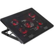 Mars Gaming MNBC2 Base de Refrigeracion para Portatil hasta 17.3\" USB - Inclinacion Ajustable - 5 Ventiladores - Iluminacion LED Rojo