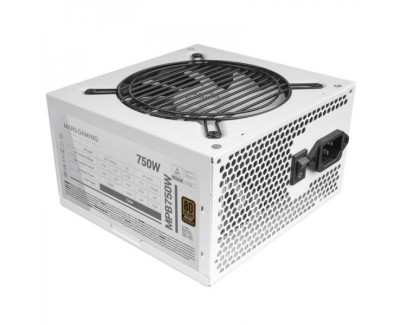 Mars Gaming MPB750 Fuente de Alimentacion - 750W - 80Plus Bronze - AI-RPM Silencioso - Cables Planos - Proteccion Avanzada - Certificacion TÜV Rheinland - Color Blanco