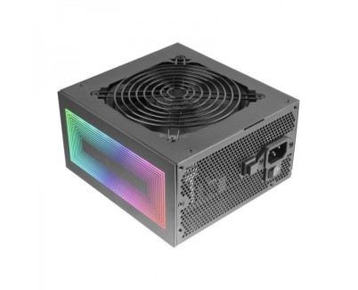 Mars Gaming MPB750S Fuente de Alimentacion ARGB 750W - Eficiencia 80PLUS BRONZE - Iluminacion ARGB Sincronizable - Cables Planos y Largos - Color Negro