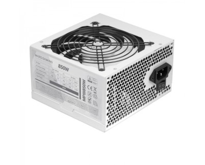 Mars Gaming MPIII850 Fuente de Alimentacion - 850W - Eficiencia 99% DIGITAL APFC - Funcionamiento Silencioso AI-RPM - Cables Planos Extra Largos - Proteccion Avanzada - Color Blanco