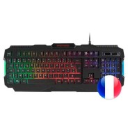 Mars Gaming MRK0 Teclado Gaming RGB Rainbow 9 Colores 15 Teclas de Funcion - 560x199x32mm - Retroiluminacion Multicolor, Capacidad anti-ghosting, Pulsacion Optimizada, Procesador Gaming - Color Negro