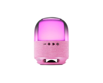 Mars Gaming MS-FLOW Altavoz Bluetooth de 15W - Luces RGB 360 Grados - Bateria de 2000mAh - Compacto - Alcance hasta 10m - Color Rosa