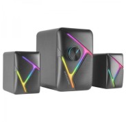 Mars Gaming MS-H21 Altavoz Gaming - Sonido 2.1 35W - Drivers 3D Surround - Iluminacion RGB - Control Frontal - Conexion Plug & Play - Color Negro