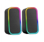 Mars Gaming MS-OM Altavoces - Sonido Envolvente 20W - Iluminacion RGB Controlable - Bluetooth 5.3 y AUX-IN - Compatibilidad Universal - Color Negro