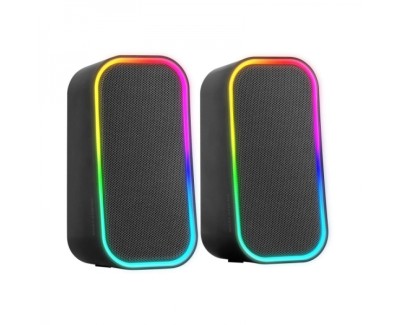 Mars Gaming MS-OM Altavoces - Sonido Envolvente 20W - Iluminacion RGB Controlable - Bluetooth 5.3 y AUX-IN - Compatibilidad Universal - Color Negro