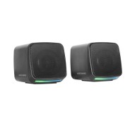 Mars Gaming MS-PRO Altavoz Compacto de 10W - Alimentacion USB - Luces RGB - Jack 3.5mm - Cable de 80cm - Color Negro