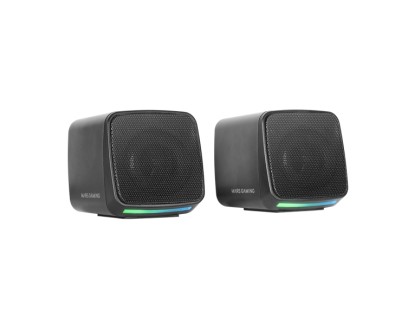 Mars Gaming MS-PRO Altavoz Compacto de 10W - Alimentacion USB - Luces RGB - Jack 3.5mm - Cable de 80cm - Color Negro