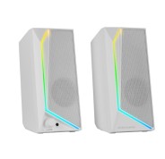 Mars Gaming MS72 Altavoces Gaming de 15W - Luces RGB - Jack 3.5mm - Procesador de Sonido DSP - 178x79x110mm - Color Blanco