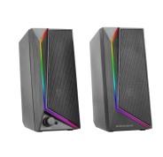 Mars Gaming MS72 Altavoces Gaming de 15W - Luces RGB - Jack 3.5mm - Procesador de Sonido DSP - 178x79x110mm - Color Negro