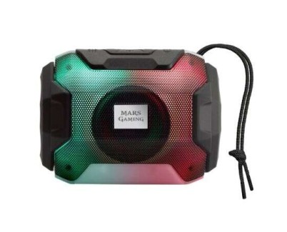 Mars Gaming MSBAX Altavoz 10W Bluetooth 5.0 - Iluminacion RGB - USB, Ranura MicroSD - Autonomia hasta 8h - Manos Libres - Cordon de Transporte