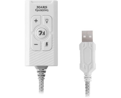 Mars Gaming MSC2W Tarjeta de Sonido Externa 7.1 USB - Jack 3.5mm Audio