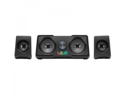 Mars Gaming MSX Sistema de Sonido - 35W Potencia - Sistema 2.2 con 4 Drivers - DSP Avanzado - RGB Flow - Conexion Jack Universal - Color Negro