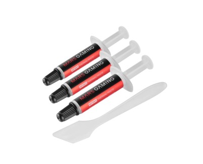 Mars Gaming MT0X3 Pack de 3 Jeringas de Pasta Termica - Soporta hasta 280&ordm;C - Espatula Incluida - 1gr por Unidad