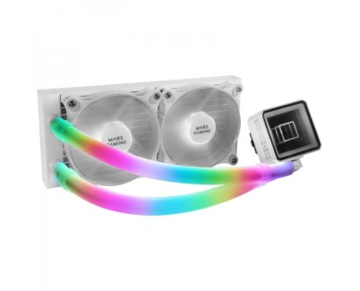 Mars Gaming Tira ARGB para Refrigeracion Liquida - Amplia Compatibilidad - 30 LEDs Ultra Brillantes - Compatible con Asus Aura Sync y Mas - Color Blanco