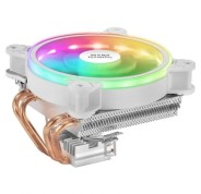 Mars Gaming Ventilador CPU 120mm con Disipador 4 Heatpipes- Iluminacion ARGB - Velocidad Max. 2200rpm - Color Blanco