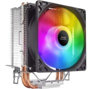Mars Gaming Ventilador CPU 90mm con Disipador - Iluminacion RGB - Hasta 130W - Velocidad Max. 2200rpm - 2 Heatpipes