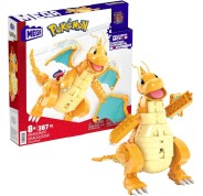 Mattel Mega Construx Wonder Builders Pokemon Dragonite - Figura de Construccion - Tamaño 19cm aprox. - 387 Piezas
