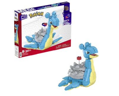 Mattel Mega Construx Wonder Builders Pokemon Lapras - Figura de Construccion - Tamaño 20cm aprox. - 527 Piezas