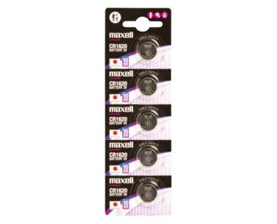 Maxell Lithium CR1620 Pack de 5 Pilas 3V