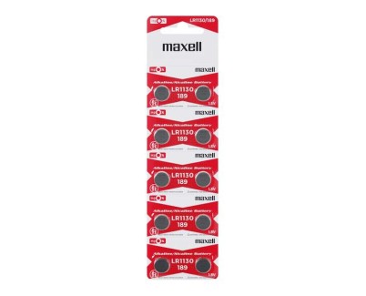 Maxell Pack de 10 Pilas Alcalinas de Boton LR1130 1.5V