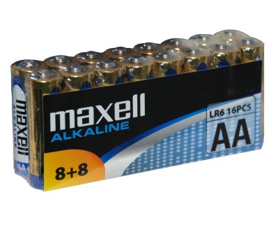 Maxell Pack de 16 Pilas Alcalinas LR06 AA 1.5V