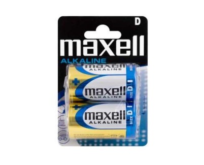 Maxell Pack de 2 Pilas Alcalinas LR20 D