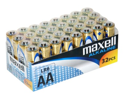 Maxell Pack de 32 Pilas Alcalinas LR06 AA 1.5V