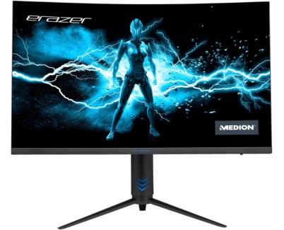 Medion Erazer Spectator X20 Monitor 32\" Curvo LED VA FullHD 165Hz - Respuesta 1ms - Ajustable en Altura, Giratorio e Inclinable - 2 Altavoces Integrados - Angulo de Vision 178° - HDMI, DisplayPort - VESA 100x100mm
