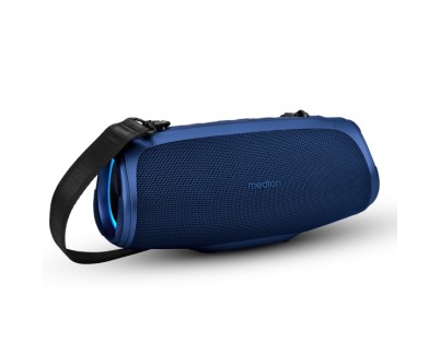 Medion Life P61746 M Altavoz 30W - Bluetooth 5.3 - Modo Broadcast - Resistente al Agua - Hasta 42 Horas de Autonomia - Iluminacion RGB - Color Azul