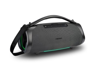 Medion Life P61768 XL Altavoz 50W + 50W RMS - Bluetooth 5.3 - Modo Broadcast - Resistente al Agua - Hasta 30 Horas de Autonomia - Iluminacion RGB - Color Antracita