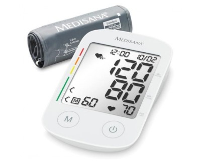 Medisana BU535 Tensiometro de Brazo Automatico - Medicion Oscilometrica Precisa con Deteccion de Arritmias - 120 Memorias para 2 Usuarios - Pantalla XL de Alta Legibilidad - Manguito 22?36cm