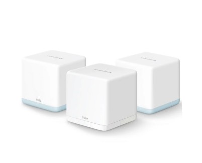 Mercusys Halo H32G Sistema Wi-Fi 5 Mesh AC1200 Dual Band - 3 Unidades Halo - Cobertura hasta 320 m&sup2; - Color Blanco